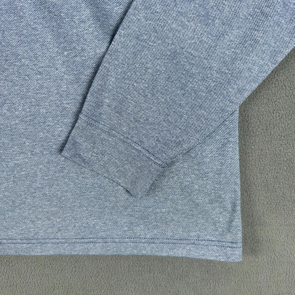 Johnnie O Quarter Zip Mens 2XL Blue Top Shelf Farber Heathered Twill Minimalist - Picture 4 of 10